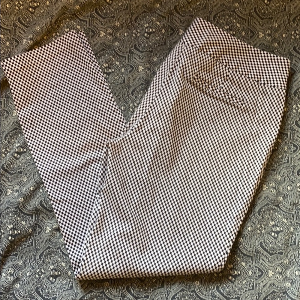 New York Clothing Co Black/White Check Skinny Pant